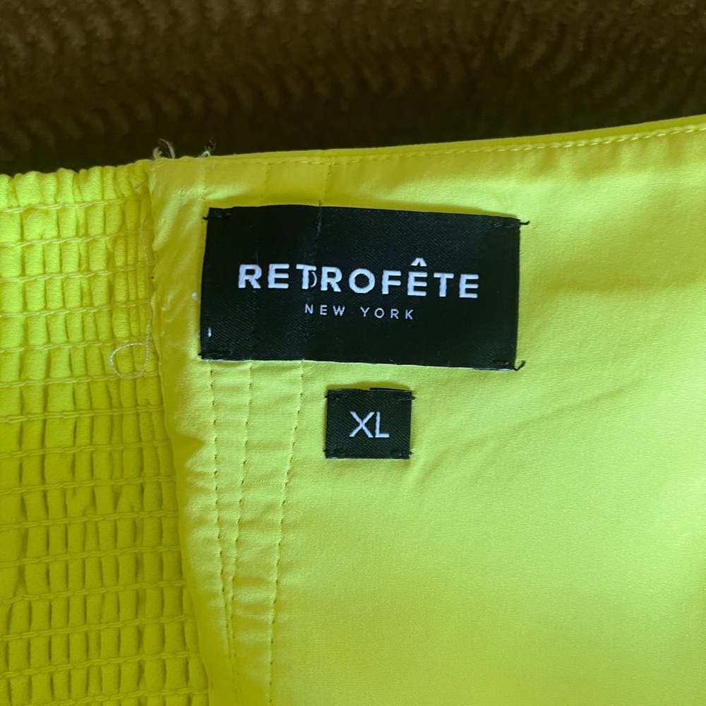 Retrofete Neon Yellow Strapless Mini Dress - Picture 4 of 8